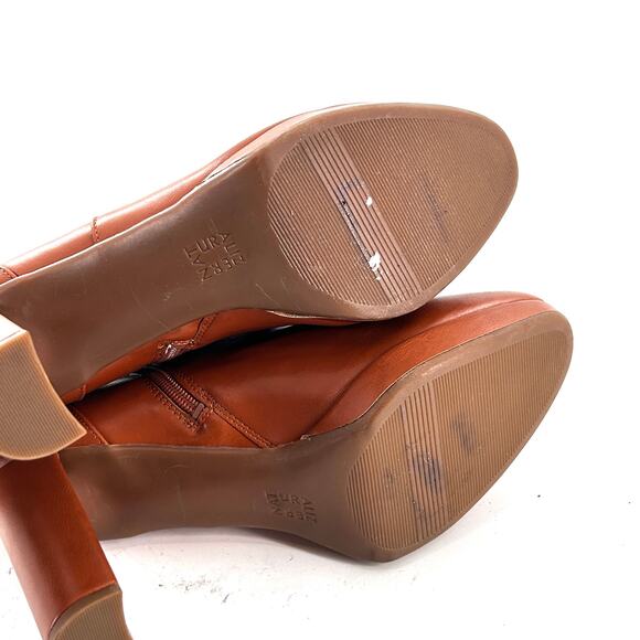 Naturalizer Berri Boots 10 Tan NWOT Heel Ankle Booties Capsule Minimalist - Picture 4 of 8